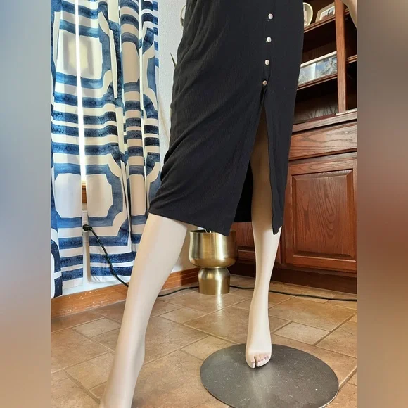 Velvet Torch Short Sleeve Black Button-Down Midi Dress Size XXL - Picture 5 of 10